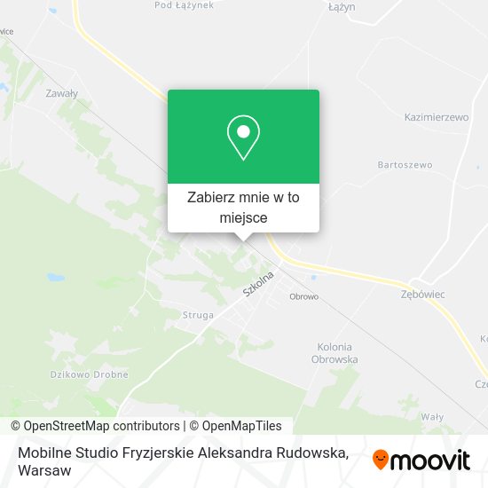 Mapa Mobilne Studio Fryzjerskie Aleksandra Rudowska