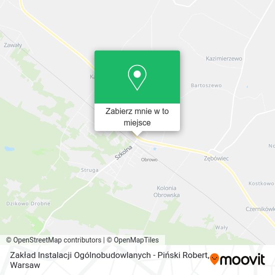 Mapa Zakład Instalacji Ogólnobudowlanych - Piński Robert