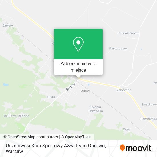 Mapa Uczniowski Klub Sportowy A&w Team Obrowo