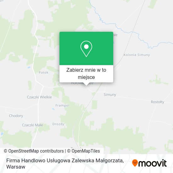 Mapa Firma Handlowo Usługowa Zalewska Małgorzata