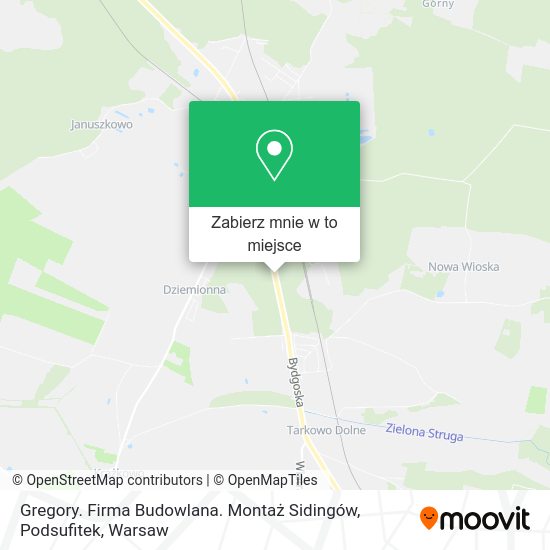 Mapa Gregory. Firma Budowlana. Montaż Sidingów, Podsufitek