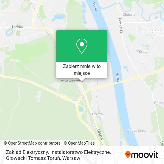 Mapa Zakład Elektryczny. Instalatorstwo Elektryczne. Głowacki Tomasz Toruń