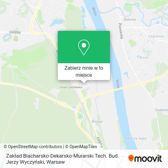 Mapa Zakład Blacharsko-Dekarsko-Murarski Tech. Bud. Jerzy Wyczyński