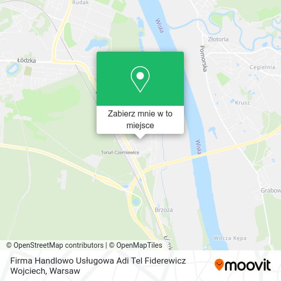 Mapa Firma Handlowo Usługowa Adi Tel Fiderewicz Wojciech