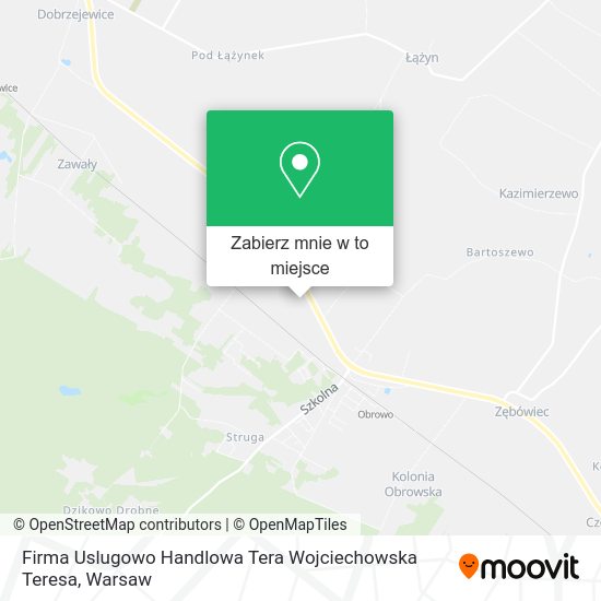 Mapa Firma Uslugowo Handlowa Tera Wojciechowska Teresa