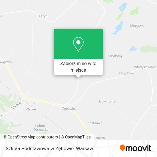 Mapa Szkoła Podstawowa w Zębowie