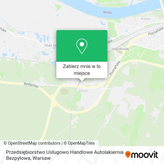 Mapa Przedsiębiorstwo Usługowo Handlowe Autolakiernia Bezpyłowa