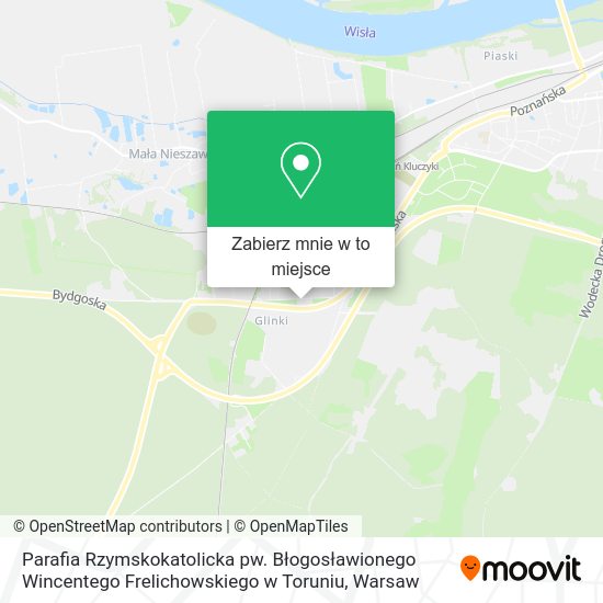 Mapa Parafia Rzymskokatolicka pw. Błogosławionego Wincentego Frelichowskiego w Toruniu