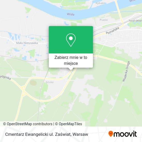 Mapa Cmentarz Ewangelicki ul. Zaświat