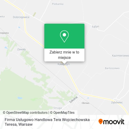 Mapa Firma Usługowo Handlowa Tera Wojciechowska Teresa