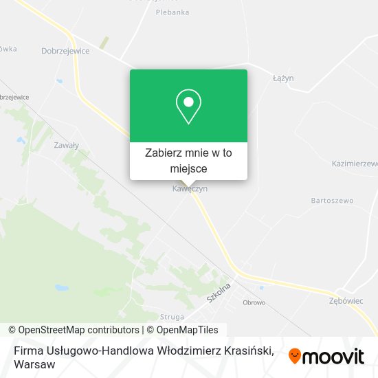 Mapa Firma Usługowo-Handlowa Włodzimierz Krasiński