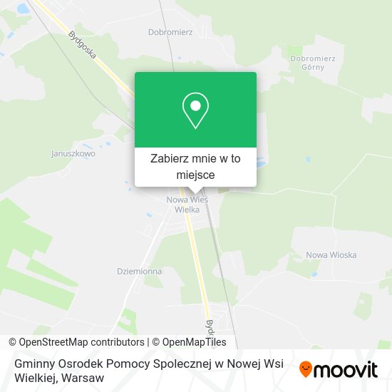 Mapa Gminny Osrodek Pomocy Spolecznej w Nowej Wsi Wielkiej