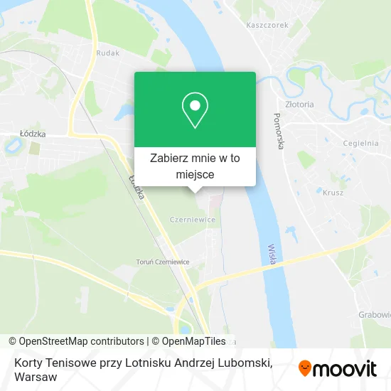 Mapa Korty Tenisowe przy Lotnisku Andrzej Lubomski