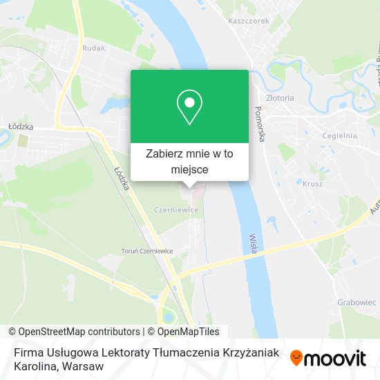 Mapa Firma Usługowa Lektoraty Tłumaczenia Krzyżaniak Karolina