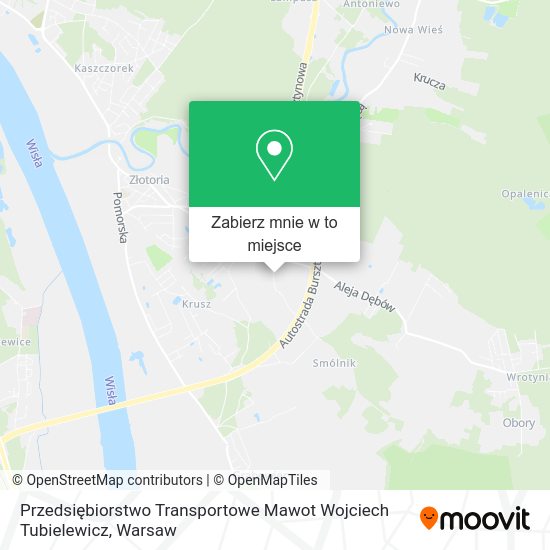 Mapa Przedsiębiorstwo Transportowe Mawot Wojciech Tubielewicz