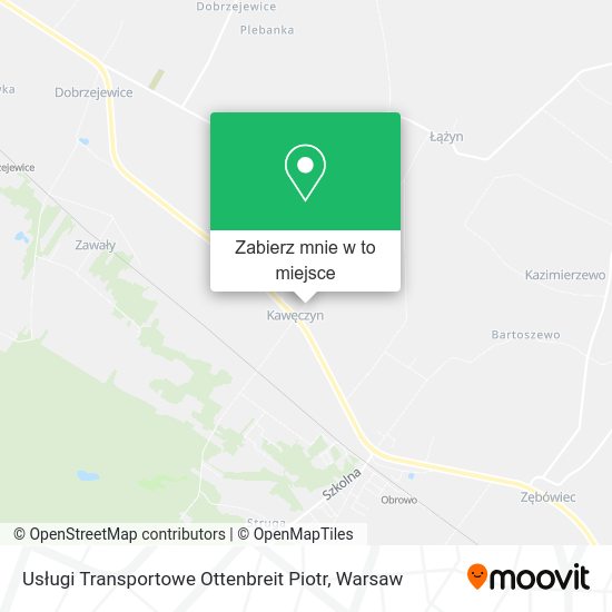 Mapa Usługi Transportowe Ottenbreit Piotr