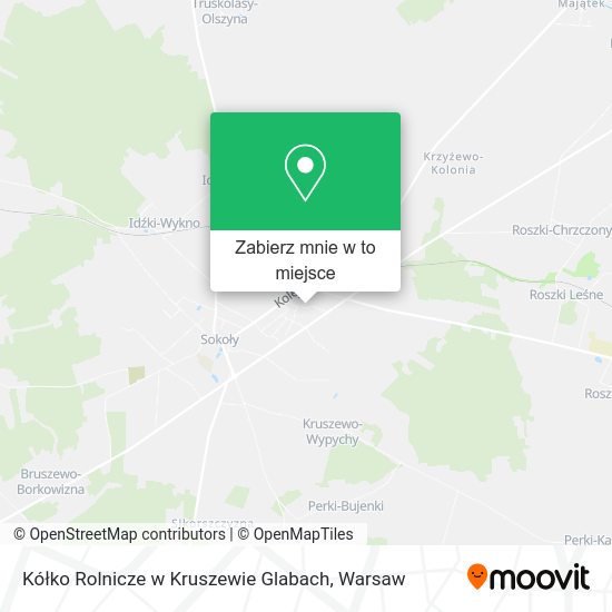 Mapa Kółko Rolnicze w Kruszewie Glabach