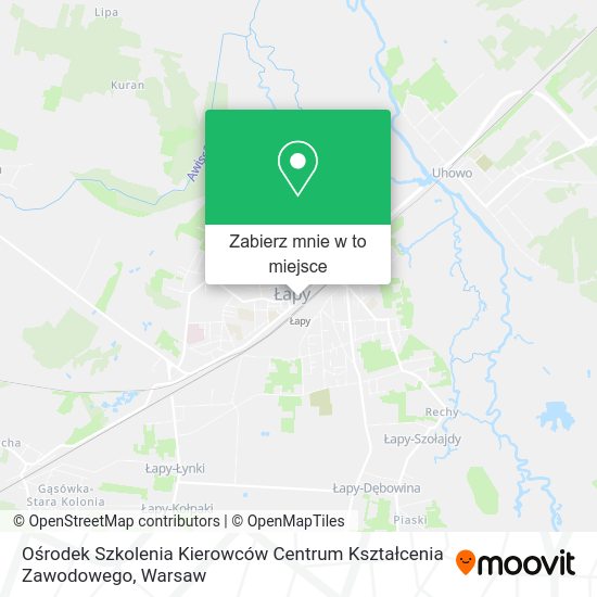 Mapa Ośrodek Szkolenia Kierowców Centrum Kształcenia Zawodowego