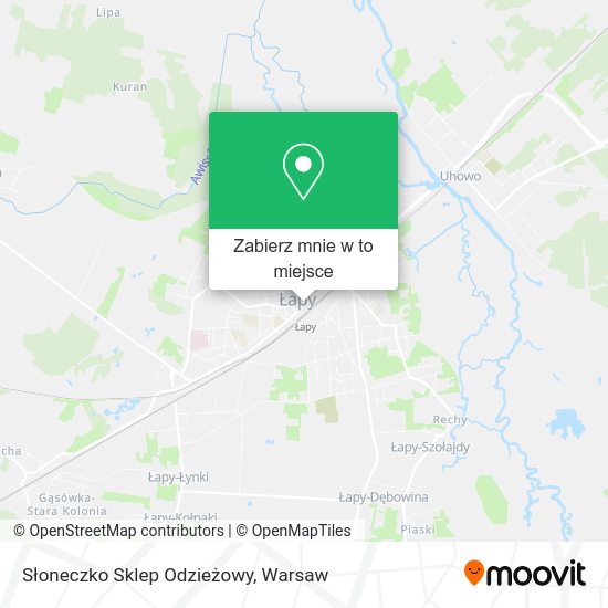 Mapa Słoneczko Sklep Odzieżowy