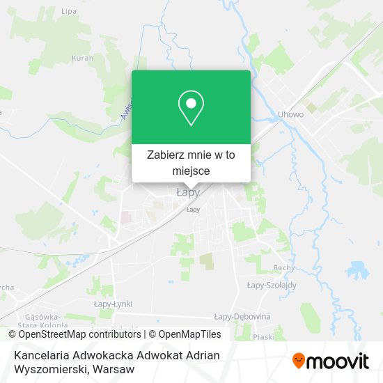 Mapa Kancelaria Adwokacka Adwokat Adrian Wyszomierski