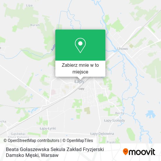 Mapa Beata Gołaszewska Sekula Zakład Fryzjerski Damsko Męski