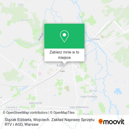 Mapa Ślązak Elżbieta, Wojciech. Zakład Naprawy Sprzętu RTV i AGD