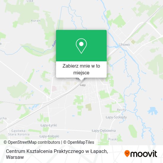 Mapa Centrum Kształcenia Praktycznego w Łapach