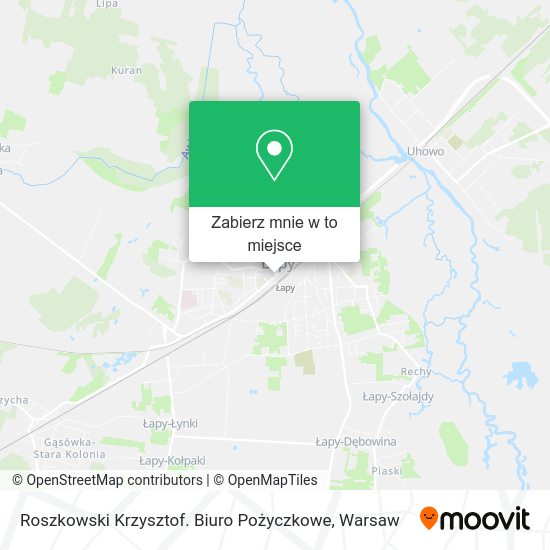 Mapa Roszkowski Krzysztof. Biuro Pożyczkowe