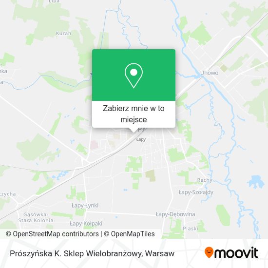 Mapa Prószyńska K. Sklep Wielobranżowy