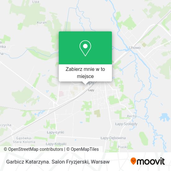 Mapa Garbicz Katarzyna. Salon Fryzjerski