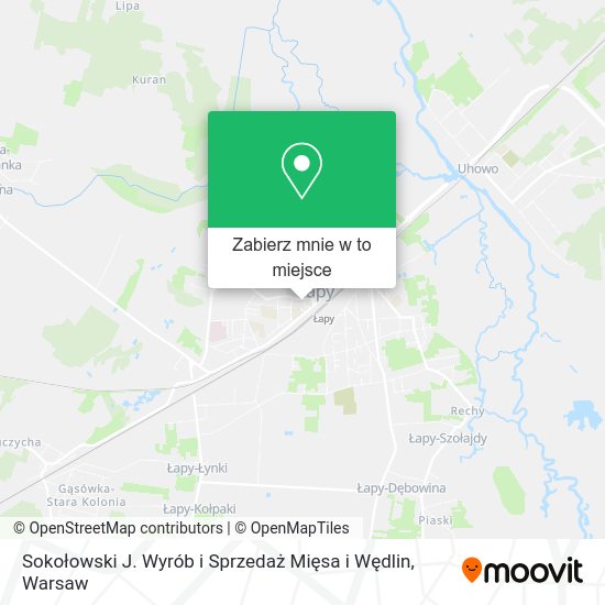 Mapa Sokołowski J. Wyrób i Sprzedaż Mięsa i Wędlin