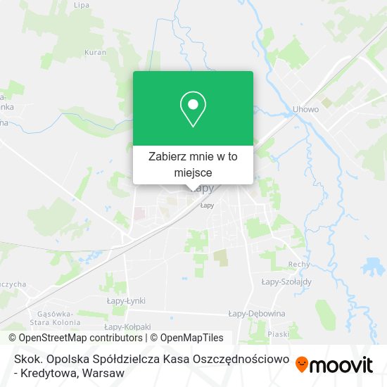 Mapa Skok. Opolska Spółdzielcza Kasa Oszczędnościowo - Kredytowa