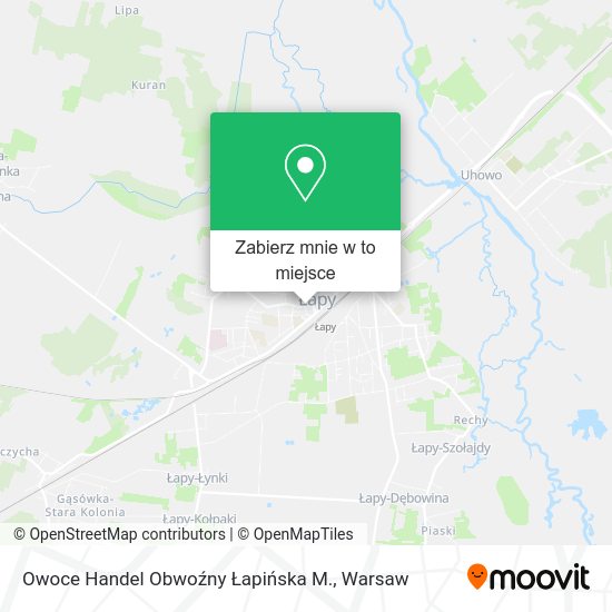 Mapa Owoce Handel Obwoźny Łapińska M.