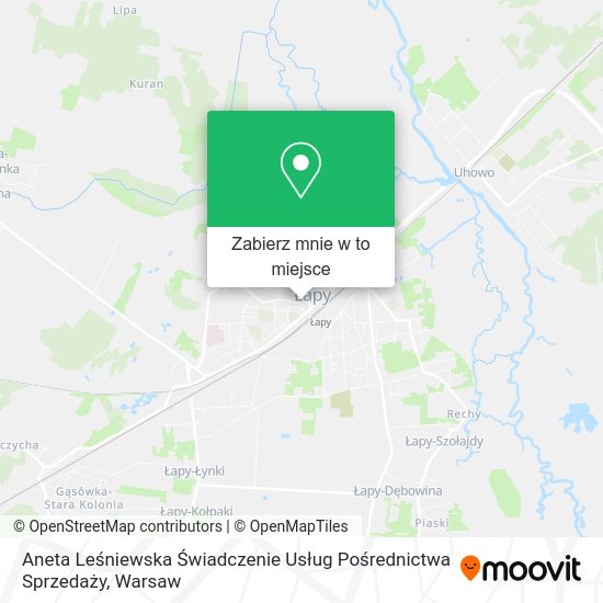 Mapa Aneta Leśniewska Świadczenie Usług Pośrednictwa Sprzedaży