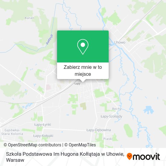 Mapa Szkoła Podstawowa Im Hugona Kołłątaja w Uhowie