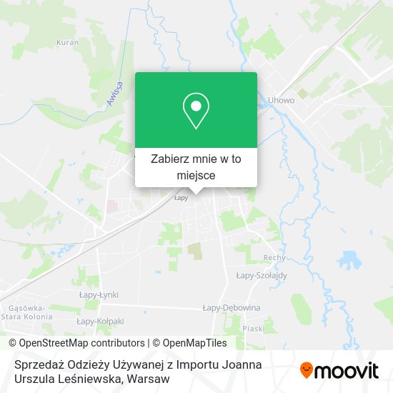 Mapa Sprzedaż Odzieży Używanej z Importu Joanna Urszula Leśniewska