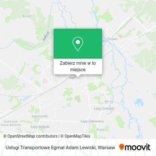 Mapa Usługi Transportowe Egmal Adam Lewicki