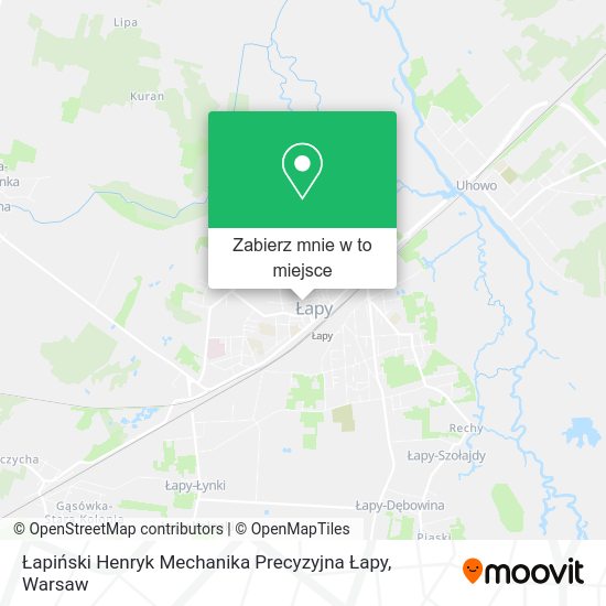 Mapa Łapiński Henryk Mechanika Precyzyjna Łapy