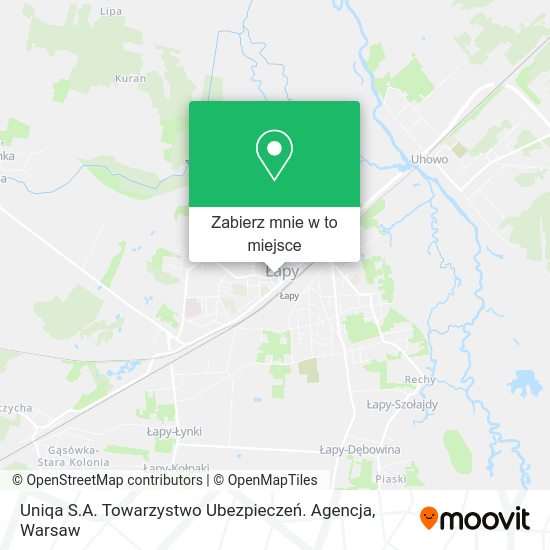 Mapa Uniqa S.A. Towarzystwo Ubezpieczeń. Agencja