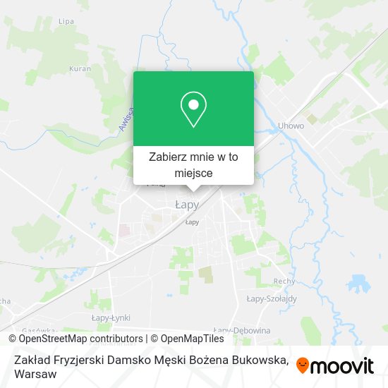 Mapa Zakład Fryzjerski Damsko Męski Bożena Bukowska