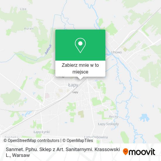 Mapa Sanmet. Pphu. Sklep z Art. Sanitarnymi. Krassowski L.