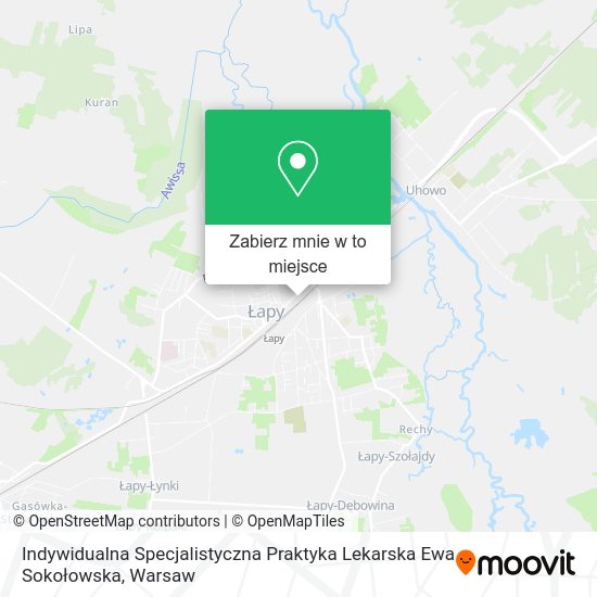 Mapa Indywidualna Specjalistyczna Praktyka Lekarska Ewa Sokołowska