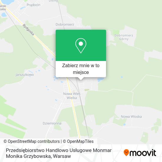 Mapa Przedsiębiorstwo Handlowo Usługowe Monmar Monika Grzybowska