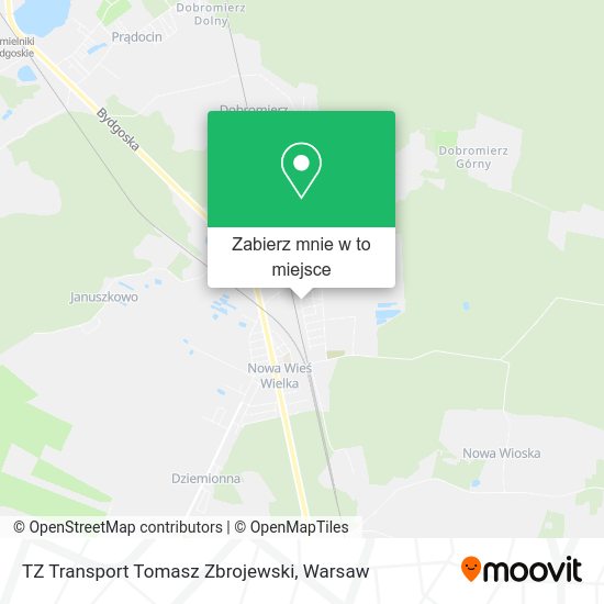 Mapa TZ Transport Tomasz Zbrojewski