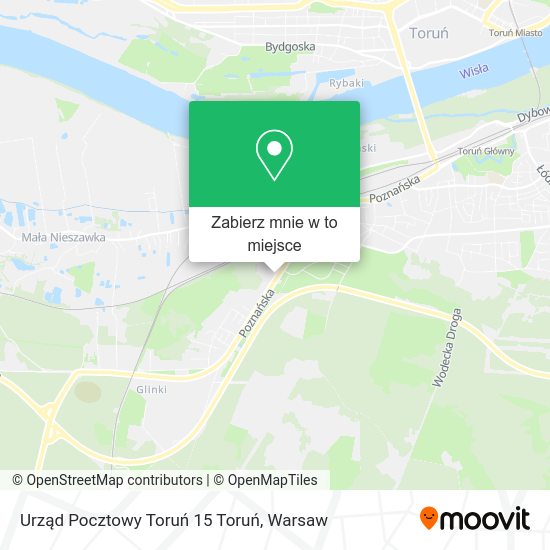 Mapa Urząd Pocztowy Toruń 15 Toruń