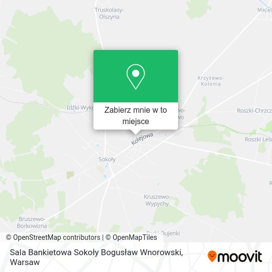 Mapa Sala Bankietowa Sokoły Bogusław Wnorowski