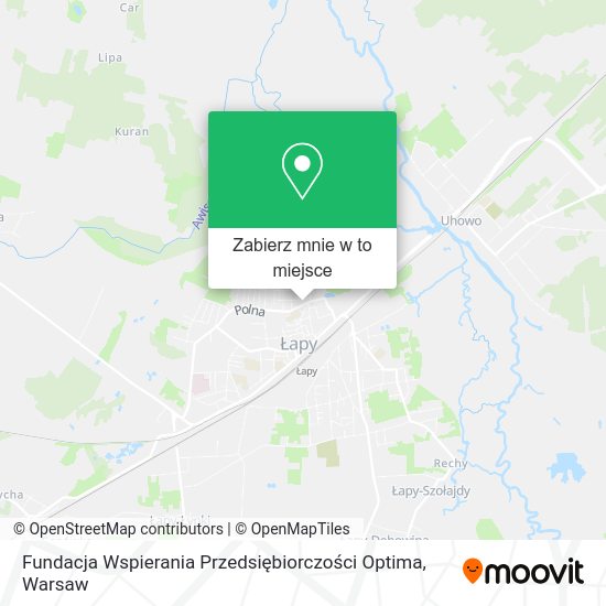 Mapa Fundacja Wspierania Przedsiębiorczości Optima