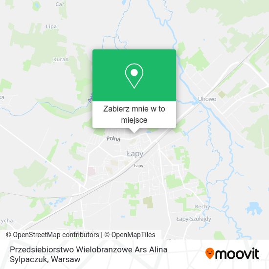 Mapa Przedsiebiorstwo Wielobranzowe Ars Alina Sylpaczuk