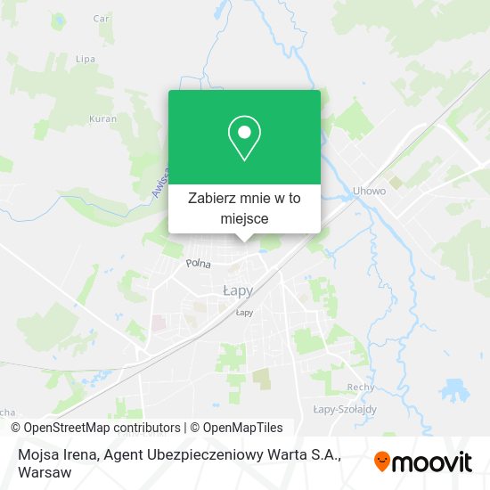 Mapa Mojsa Irena, Agent Ubezpieczeniowy Warta S.A.