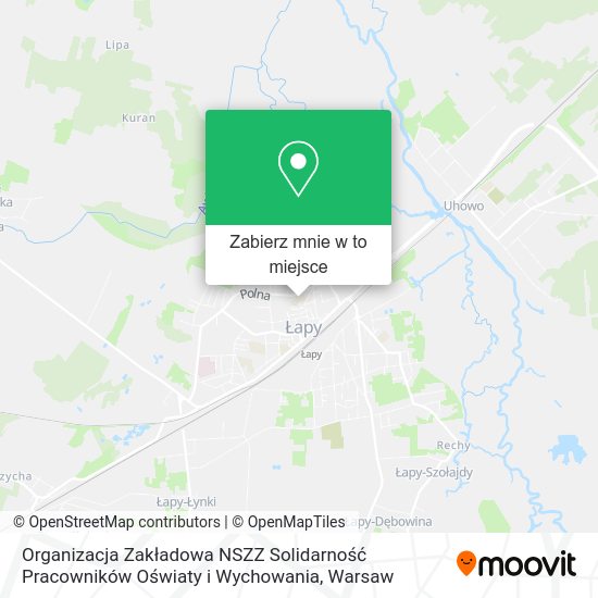 Mapa Organizacja Zakładowa NSZZ Solidarność Pracowników Oświaty i Wychowania